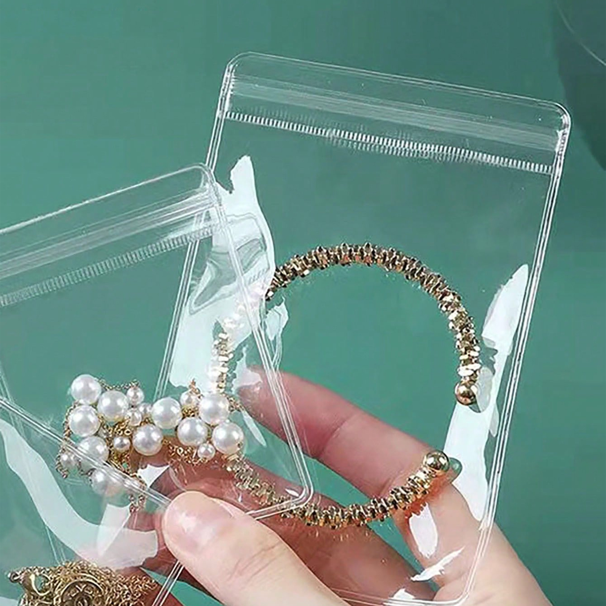 Luxury Ziploc Bags - 50 pieces of transparent PVC jewelry