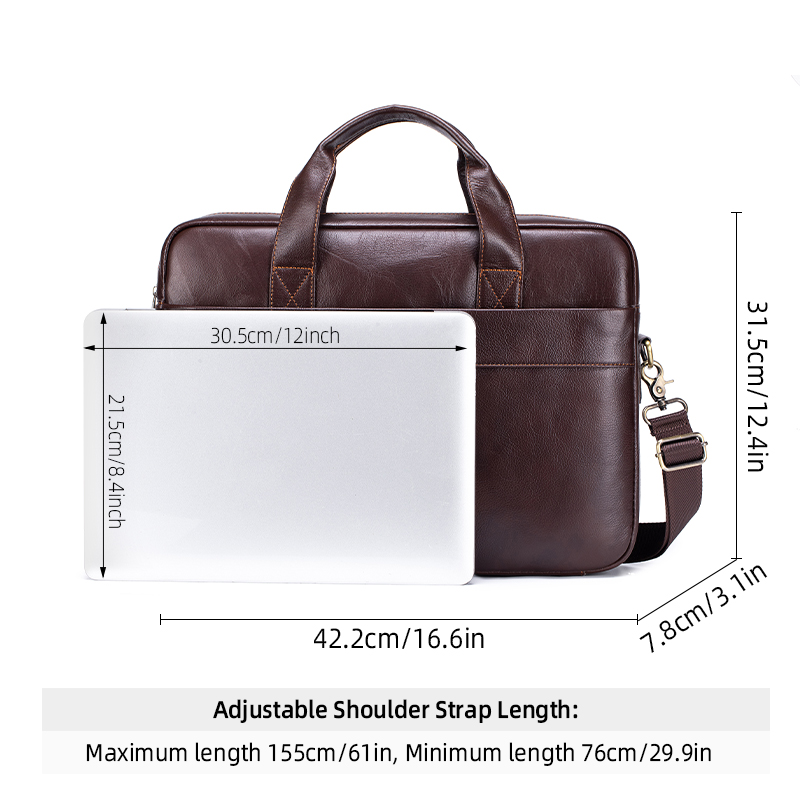 Genuine Leather Men's Briefcas - Luxury Bags For Laptop のレビューと価格