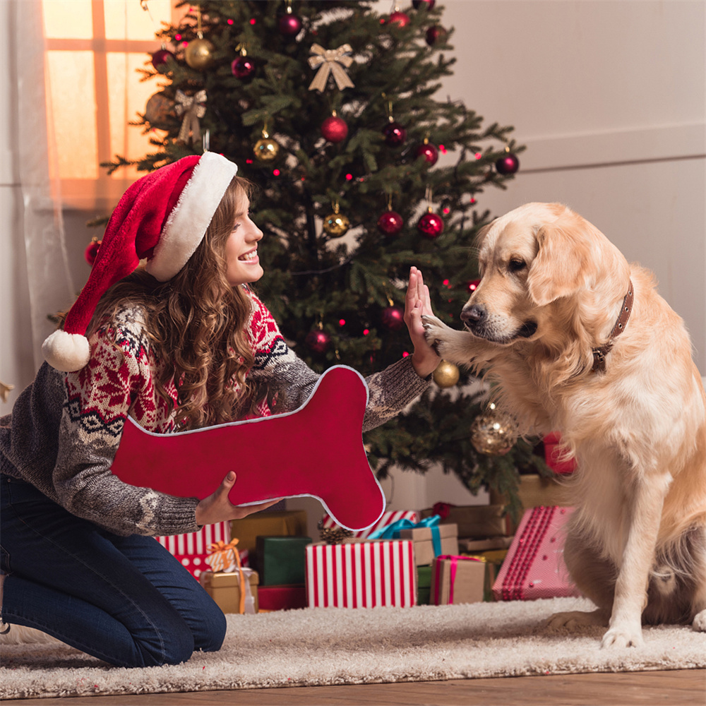 Velvet Dog Christmas Stocking  - Luxury Xmas Bags のレビューと価格