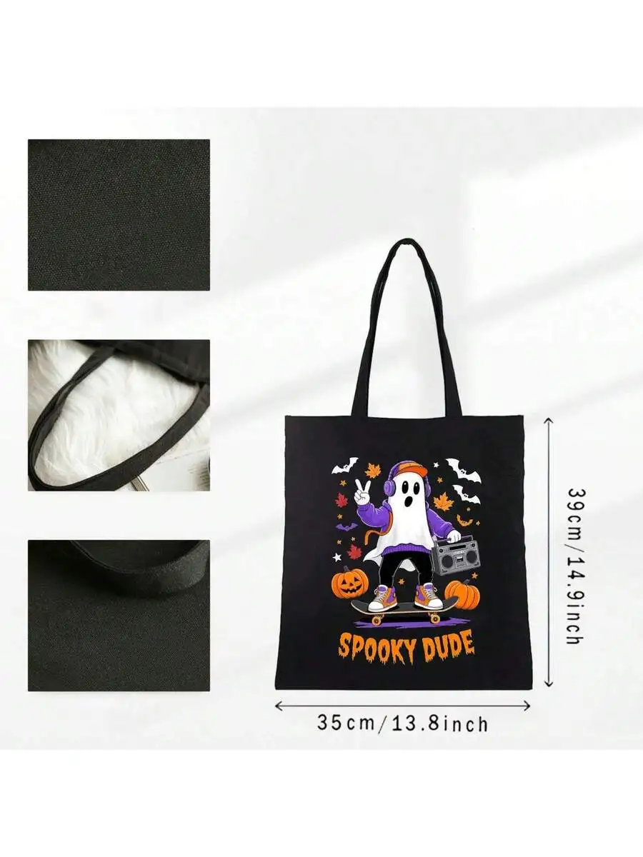 Black Spooky Dude Halloween To - Canvas Tote Designer のレビューと価格