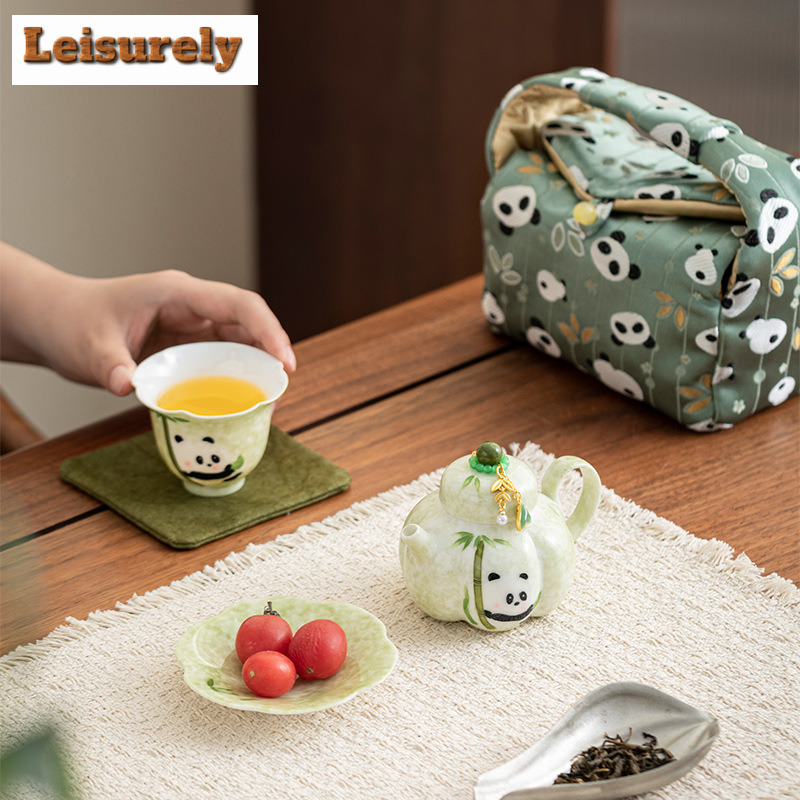 Hand-painted Panda Travel Tea  - Luxury Bags Hand Painted のレビューと価格