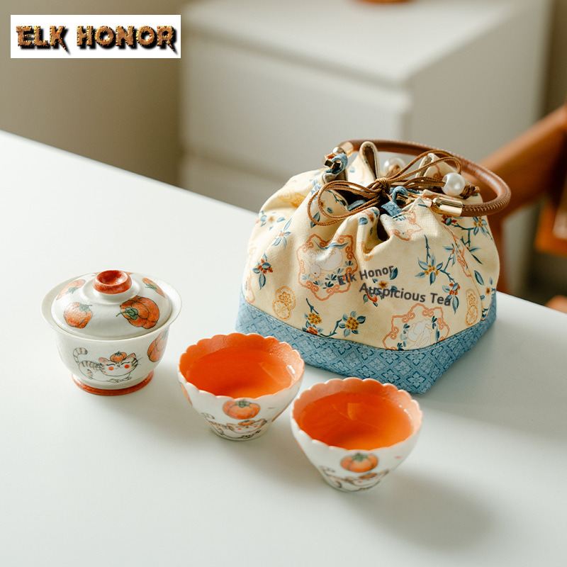 Hand-painted Persimmons Travel - Luxury Bags Hand Painted のレビューと価格