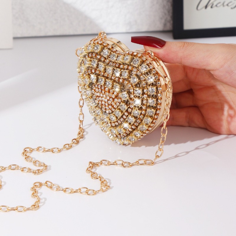 Mini Heart-shaped Diamond Sett - Mini Bag Evening Clutch のレビューと価格