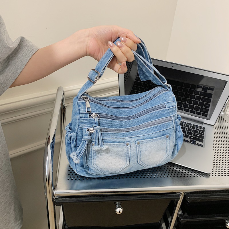Korean Fashion Washed Denim Co - Luxury Bags Vip のレビューと価格