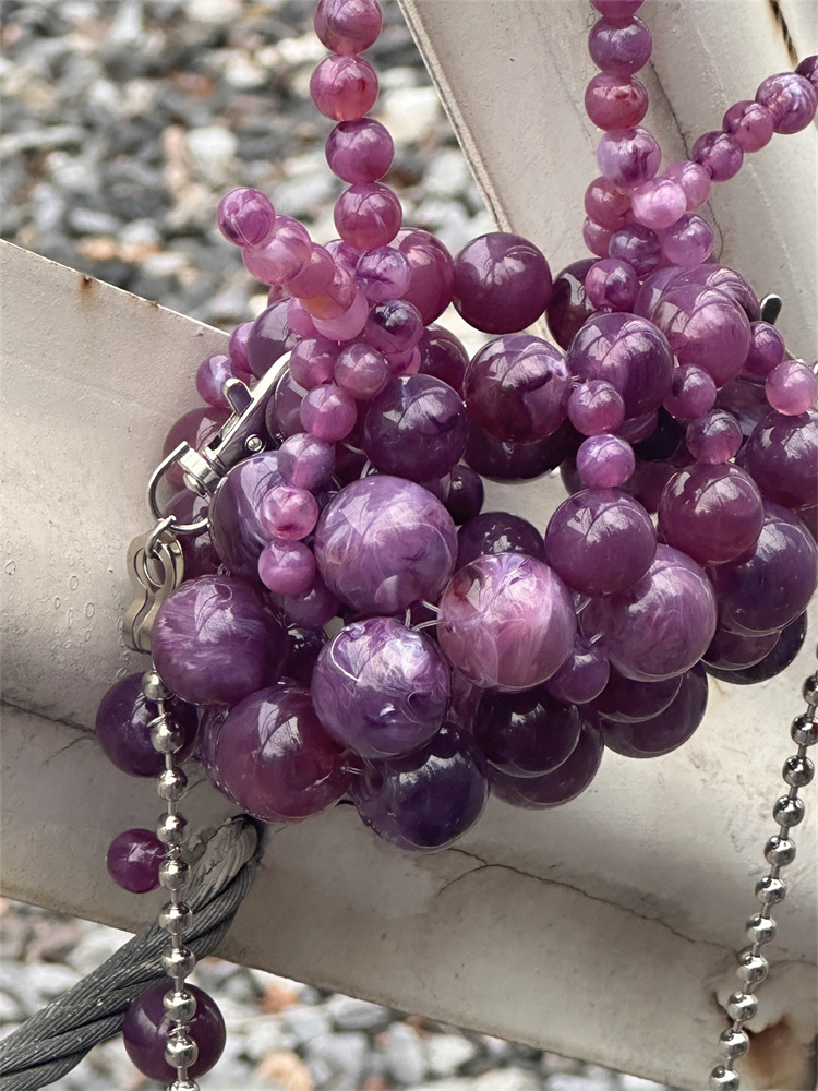 Girls Mini Purple Beaded  Clut - Mini Bag Evening Clutch のレビューと価格