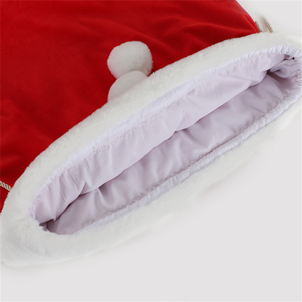 Plush Christmas Santa Sack Cor - Luxury Xmas Bags のレビューと価格