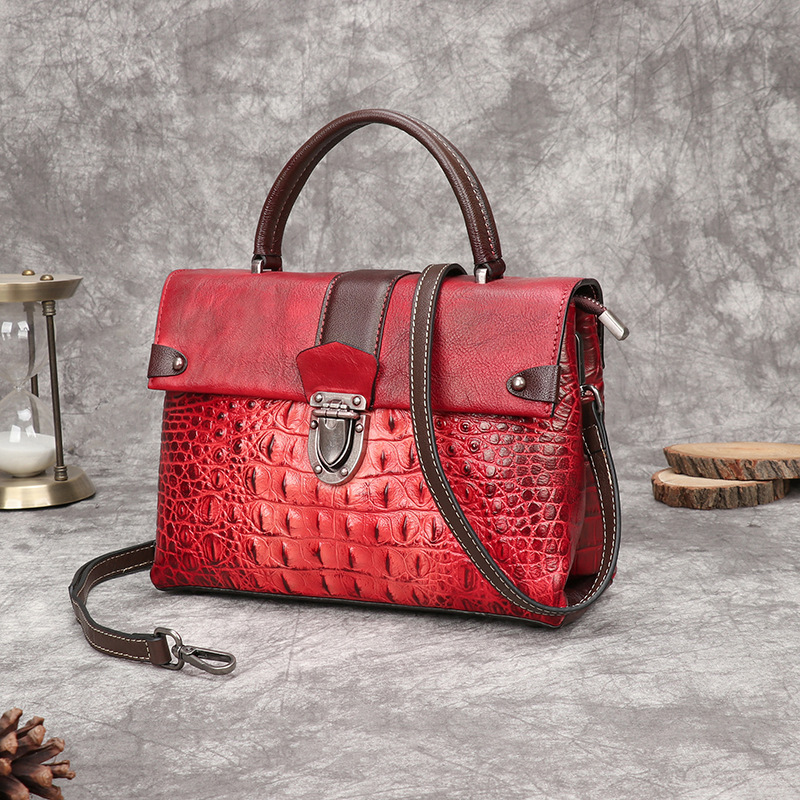 Johnature Retro Alligator Patt - Luxury Bags Hand Painted のレビューと価格