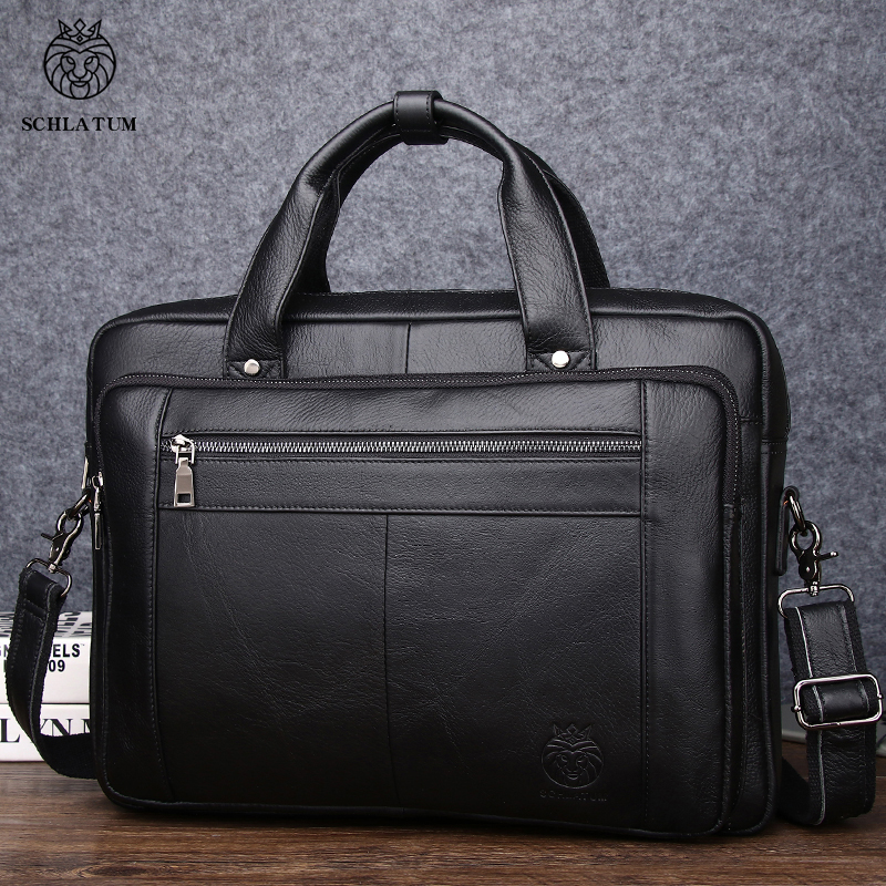 SCHLATUM Genuine Leather Bussi - Luxury Bags For Laptop のレビューと価格