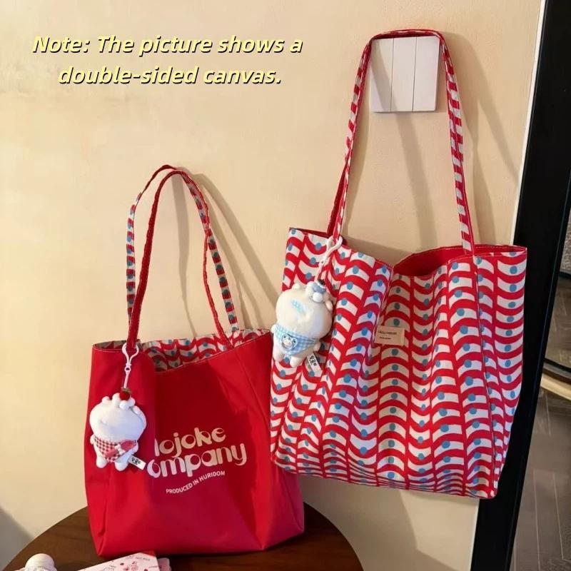 1PCS Large Capacity Korean Can - Canvas Tote Designer のレビューと価格