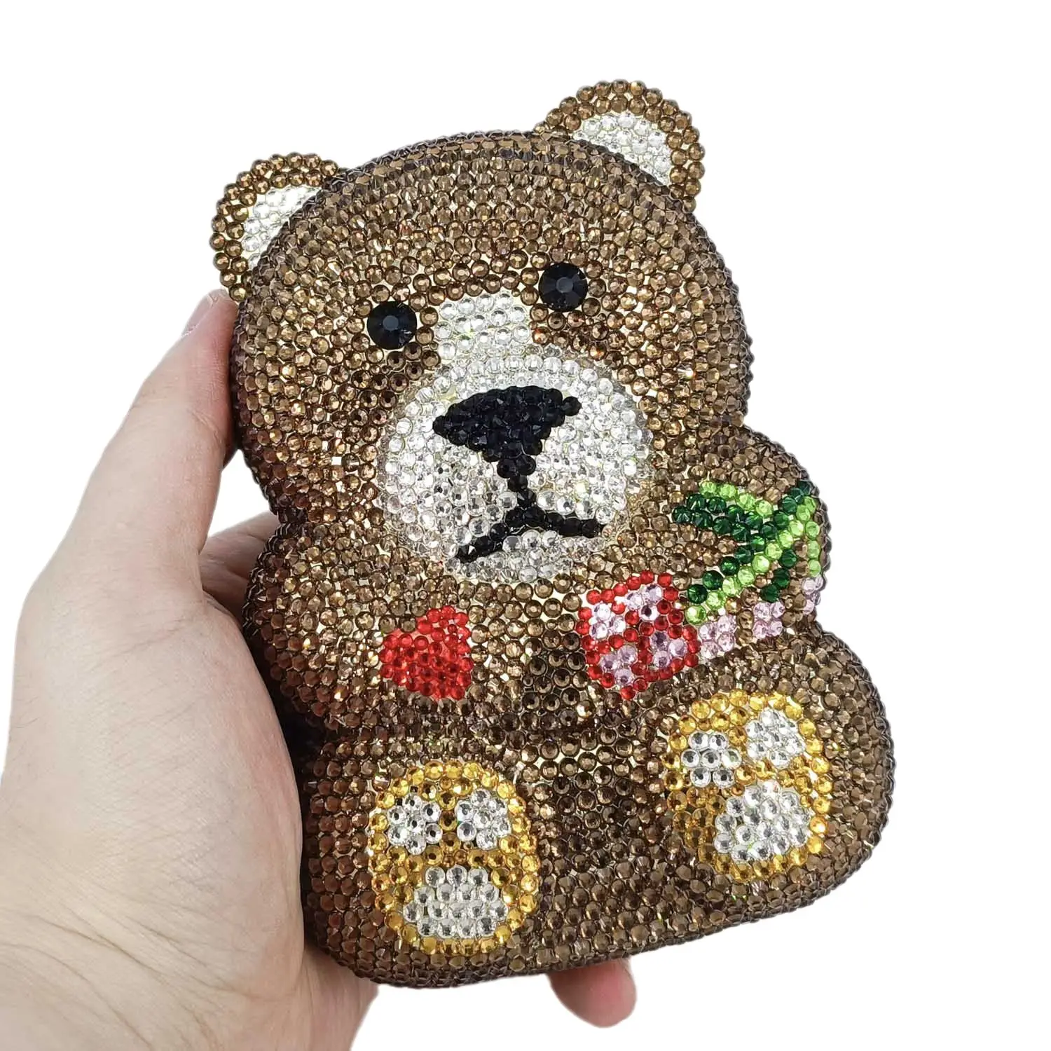 Boutique De FGG Brown Crystal  - Mini Bag Evening Clutch のレビューと価格