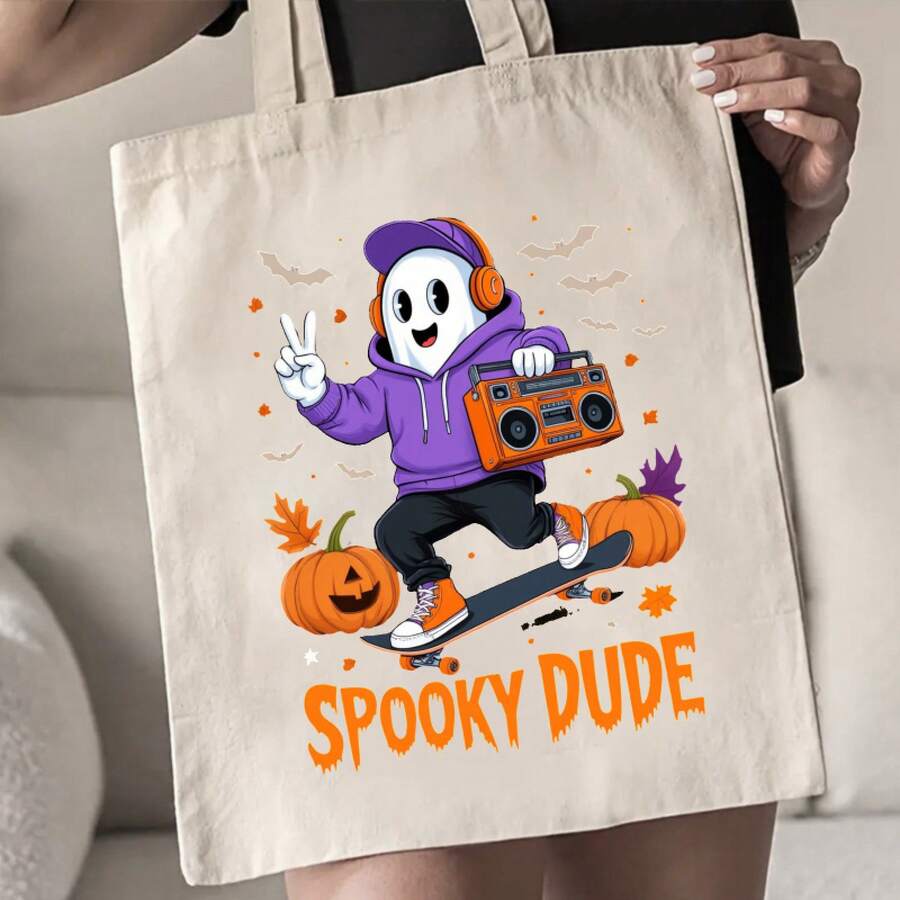 Halloween Tote Bag With Spooky - Canvas Tote Designer のレビューと価格