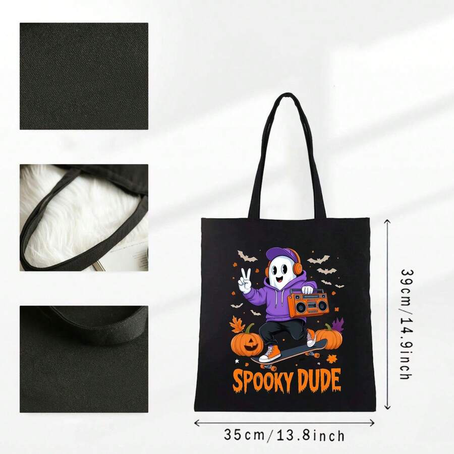 Halloween Tote Bag With Spooky - Canvas Tote Designer のレビューと価格