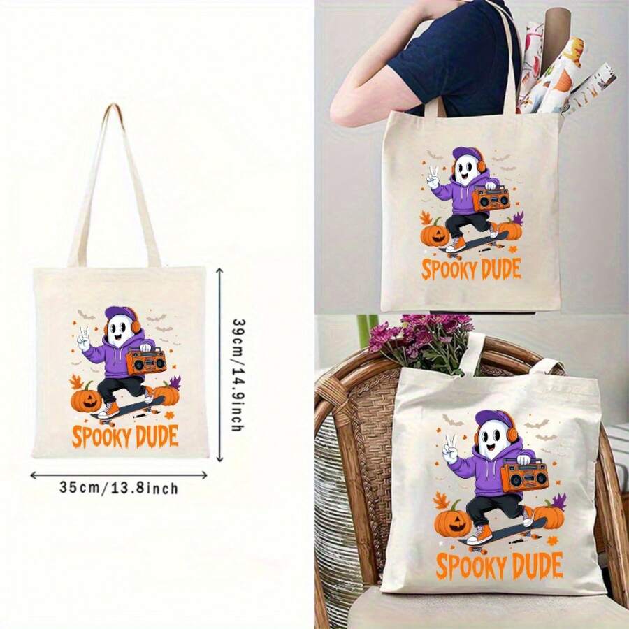 Halloween Tote Bag With Spooky - Canvas Tote Designer のレビューと価格