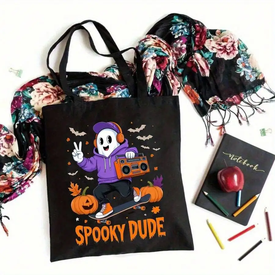 Halloween Tote Bag With Spooky - Canvas Tote Designer のレビューと価格