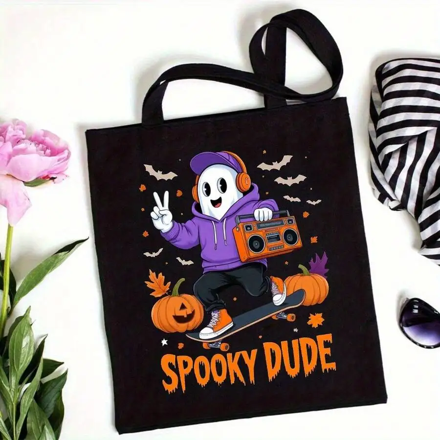 Halloween Tote Bag With Spooky - Canvas Tote Designer のレビューと価格