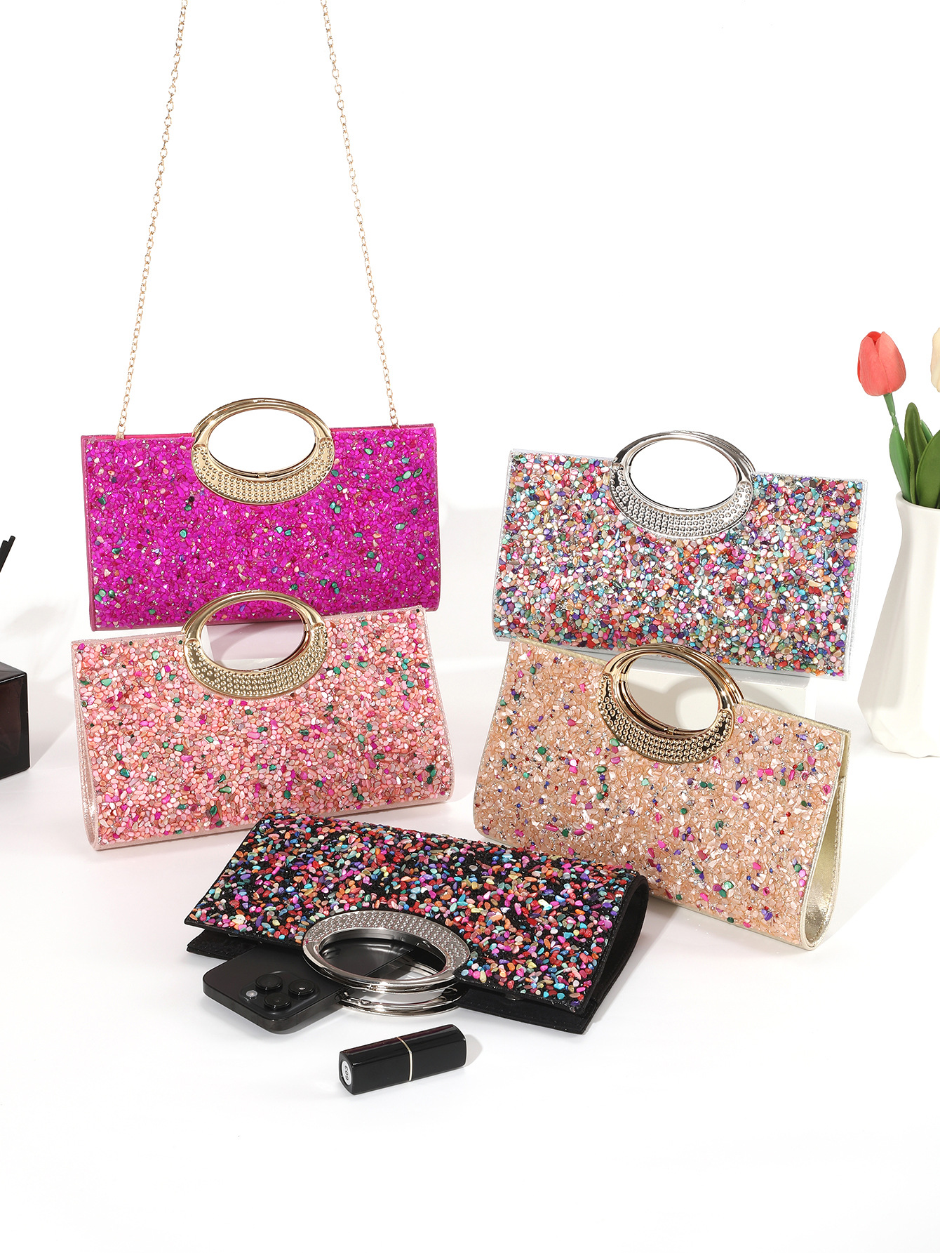 2025 New Single Side Stone Eve - Mini Bag Evening Clutch のレビューと価格