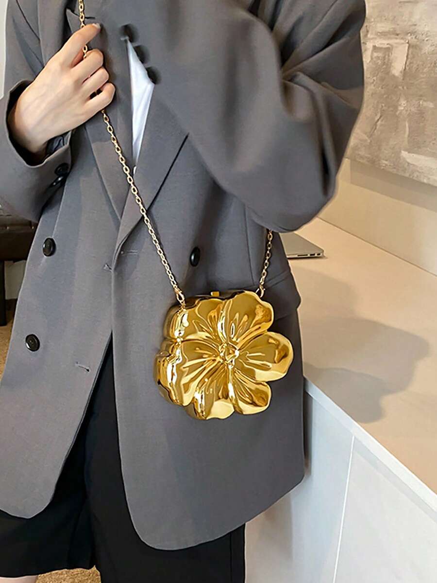 Floral Shape Mini Shoulder Bag - Mini Bag Evening Clutch のレビューと価格