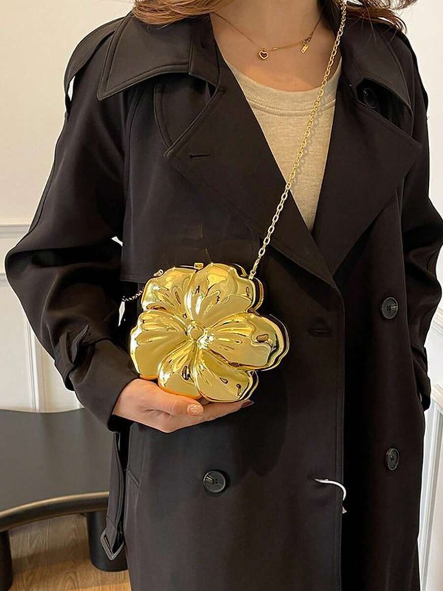 Floral Shape Mini Shoulder Bag - Mini Bag Evening Clutch のレビューと価格