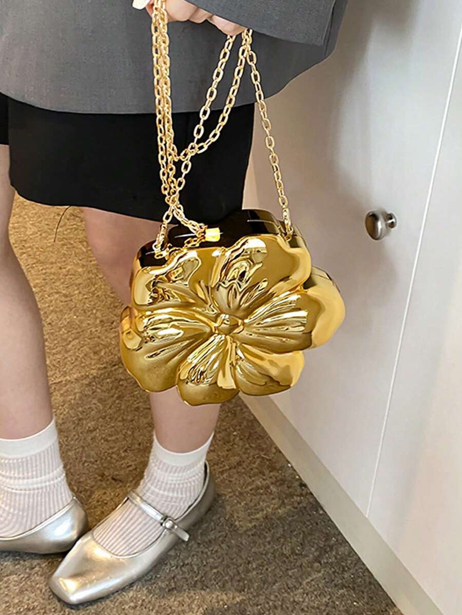 Floral Shape Mini Shoulder Bag - Mini Bag Evening Clutch のレビューと価格