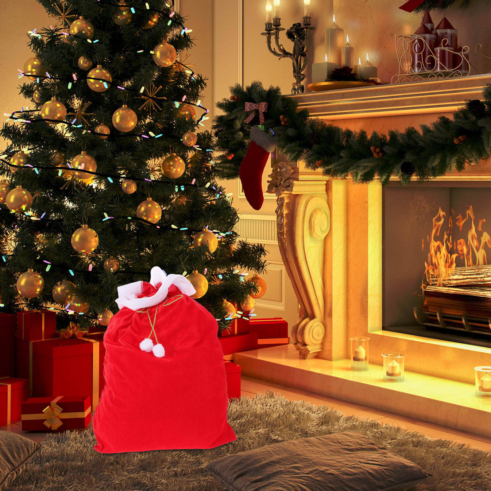 Large Christmas Santa Sack 70x - Luxury Xmas Bags のレビューと価格