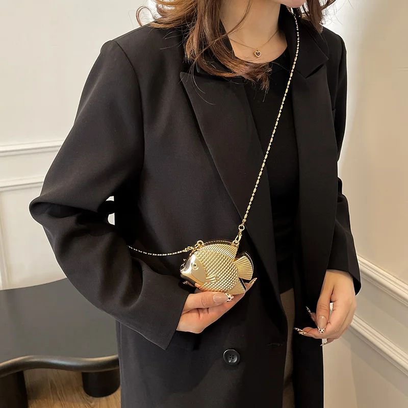 Cute Little Fish Shape Metal M - Mini Bag Evening Clutch のレビューと価格