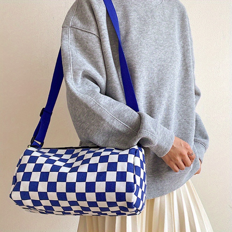 Chic Plaid Canvas Crossbody Ba - Canvas Tote Designer のレビューと価格