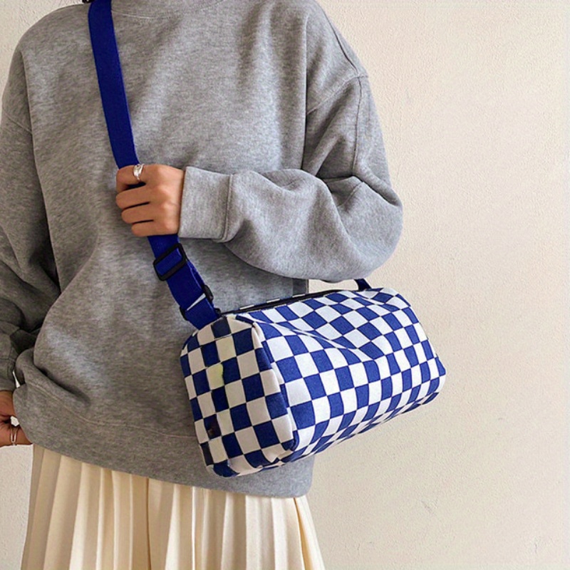 Chic Plaid Canvas Crossbody Ba - Canvas Tote Designer のレビューと価格