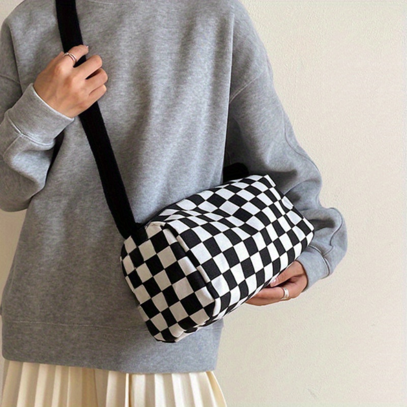 Chic Plaid Canvas Crossbody Ba - Canvas Tote Designer のレビューと価格